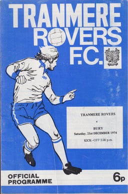 Tranmere Rovers v Bury Match Programme 1974-12-21